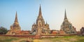 Wat Phra Si Sanphet. Panorama Royalty Free Stock Photo