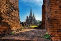 Wat Phra Si Sanphet temple in Ayutthaya Historical Park, Ayutthaya Province, Thailand. UNESCO world heritage. Royalty Free Stock Photo