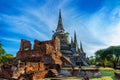 Wat Phra Si Sanphet temple in Ayutthaya Historical Park, Ayutthaya Province, Thailand. UNESCO world heritage. Royalty Free Stock Photo