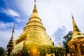 Wat Phra Singh golden stupa, Chiang Mai, Thailand Royalty Free Stock Photo