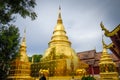 Wat Phra Singh golden stupa, Chiang Mai, Thailand Royalty Free Stock Photo