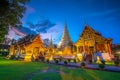 Wat Phra Singh temple in the old town center of Chiang Mai Royalty Free Stock Photo