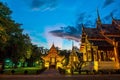 Wat Phra Singh temple in the old town center of Chiang Mai Royalty Free Stock Photo