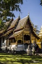 Wat Phra Singh Woramahaviharn. Buddhist temple in Chiang Mai, Thailand. Royalty Free Stock Photo