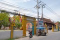 Wat Phra Song is an old Buddhist temple in Phetchaburi, featuring both modern and rustic wooden Thai architecture, Thailand