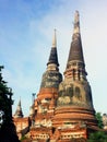 Wat Phra Sri Sanphet, Ancient temple in the old Royal Palace of the capital Ayutthaya, Thailand Royalty Free Stock Photo