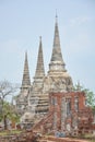 Wat Phra Sri Sanphet, Ayutthaya,Thailand Royalty Free Stock Photo