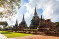 Wat Phra Si Sanphet  in Ayutthaya Historical Park, Thailand Royalty Free Stock Photo