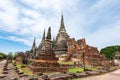 Wat Phra Sri Sanphet Temple site in the old capital of Thailand, Ayu Royalty Free Stock Photo