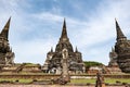 Wat Phra Sri Sanphet Temple site in the old capital of Thailand, Ayu Royalty Free Stock Photo