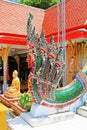 Naga Statue In Wat Phra Yai Big Buddha Temple, Koh Samui, Thailand Royalty Free Stock Photo