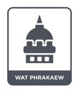 wat phrakaew icon in trendy design style. wat phrakaew icon isolated on white background. wat phrakaew vector icon simple and Royalty Free Stock Photo