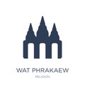Wat phrakaew icon. Trendy flat vector Wat phrakaew icon on white