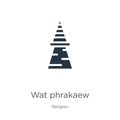 Wat phrakaew icon vector. Trendy flat wat phrakaew icon from religion collection isolated on white background. Vector illustration