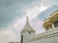 Wat Phrakeaw Temple Gate with Cloud sky.Wat Phrakeaw Temple is the main Temple of bangkok Royalty Free Stock Photo