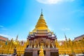 Wat Phrathat Hariphunchai Golden pagoda. Royalty Free Stock Photo