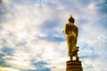 Wat Phrathat Khao Noi with Sunrise and the mist. This temple is the best location  view of Nan province, Thailand. Royalty Free Stock Photo