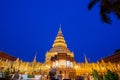 Wat PhraThatHariphunchai Center Temple in Lamphun Province Thailand