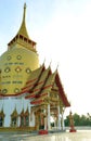 Wat Phrong-Akat (The buddhist temple in Chachoengsao) Royalty Free Stock Photo