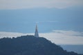 Wat Phu Thap Boek, beautiful temple on the top of the hill, the sky background and clouds.