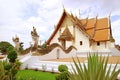 Wat Phumin Temple, which the Main Building Combines Ubosot and Wiharn Worshiping Hall and Ordination Hall, Thailand Royalty Free Stock Photo