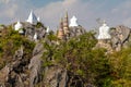 Wat Phutthabat Sutthawat, hilltop temple and stupa Royalty Free Stock Photo