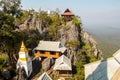 Wat Phutthabat Sutthawat, hilltop temple and stupa Royalty Free Stock Photo