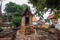Ancient buildings and Buddha statues at Wat Phutthaisawan,Sampao Lom subdistrict, Phra Nakorn Sri Ayutthaya,Thailand.