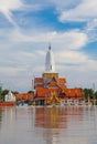 Wat phutthaisawan temple flood Royalty Free Stock Photo