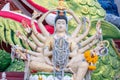 Wat Plai Laem temple with 18 hands God statue Guan Yin