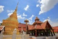 Wat pong sanuk nua, buddhist temple in lampang, north of thailand Royalty Free Stock Photo