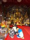 Blessing at Doi Suthep Temple in Thailand