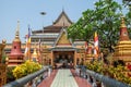 Wat Preah Prom Rath Temple, Buddhist temple at the center of Siem Reap, Cambodia