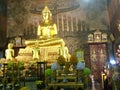 Bronze Buddha in Thai Temple, Bangkok