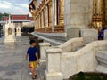 A boy in Wat , Bangkok