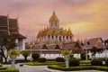 Wat Ratchanatda in Bangkok, Thailand. Royalty Free Stock Photo