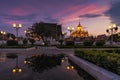 Wat Ratchanatdaram a Beautiful temple at twilight time