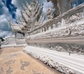 Wat Rong Khun Temple decorative mirrored facade ornamentation Royalty Free Stock Photo