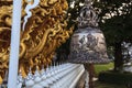 Wat Rong Khun White Temple is one of most favorite landmarks tourists visit in Thailand, built with modern contemporary unconven Royalty Free Stock Photo