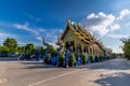 Wat Rong Suea Ten or the Blue Temple is above all its magnificent blue interior ,Chiang Rai, Thailand on May 15,2019