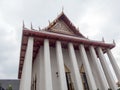 Wat Saket Ratcha Wora Maha Wihan Bangkok Thailand.The temple Wat Sa Ket is an ancient temple in the Ayutthaya period