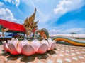 Wat Saman Rattanaram flower petals temple in Chachoengsao, Thailand