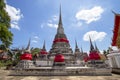 Wat Sao Thong Thong on Koh Kret is a popular tourist destination in Nonthaburi Province Royalty Free Stock Photo