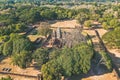 Aerial view of Wat si Sawai temple in Sukhothai historical park, Thailand Royalty Free Stock Photo