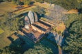 Aerial view of Wat si Sawai temple in Sukhothai historical park, Thailand Royalty Free Stock Photo