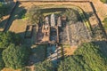 Aerial view of Wat si Sawai temple in Sukhothai historical park, Thailand Royalty Free Stock Photo