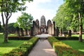 Wat Si Sawai are the tree prangs pagodas that feature the Lopb Royalty Free Stock Photo