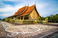 Wat Sirindhorn Wararam glowing temple in Ubon, Thailand