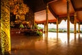 Wat Sirindhorn Wararam glowing temple in Ubon, Thailand