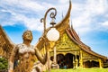 Wat Sirindhorn Wararam glowing temple in Ubon, Thailand